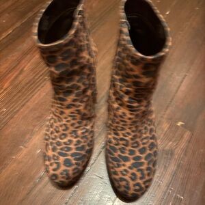 Leopard Print Ankle Boots